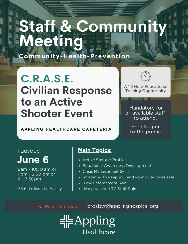 Meetings: Civilian Response to an Active Shooter Event, May & June ...